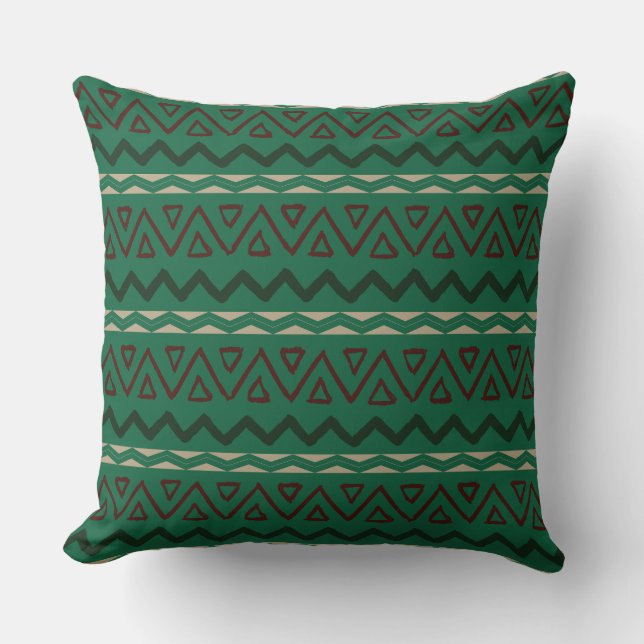 Coussin Motif de Noël vert (Recto)