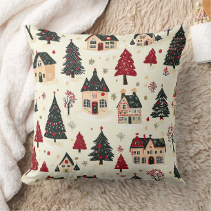 Coussin Motif de Noël vintage Woodland (9)