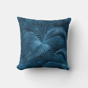 Coussin Motif de palmiers tropicaux  Blue Azure