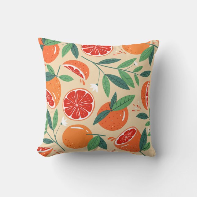 Coussin Motif de pamplemousse sans couture. Design moderne (Recto)