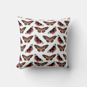 Coussin Motif de papillon rouge illustré