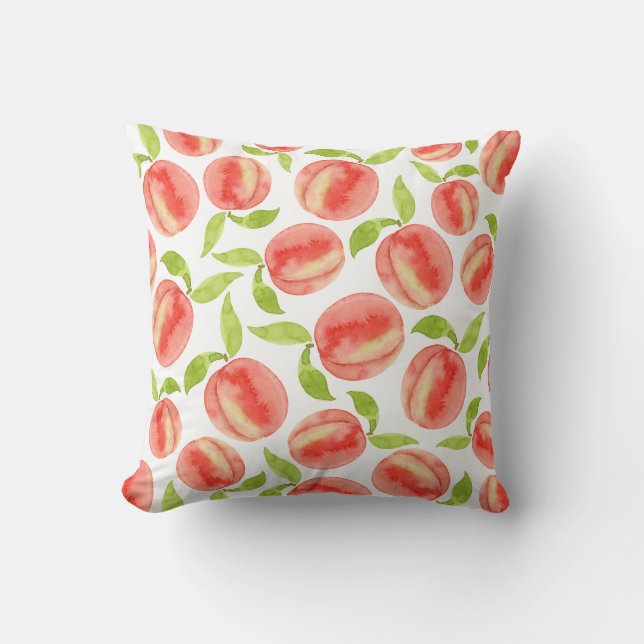 Coussin Motif de pêche aquarelle  (Recto)