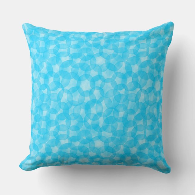 Coussin Motif de points d'aquarelle - bleu ciel (Recto)
