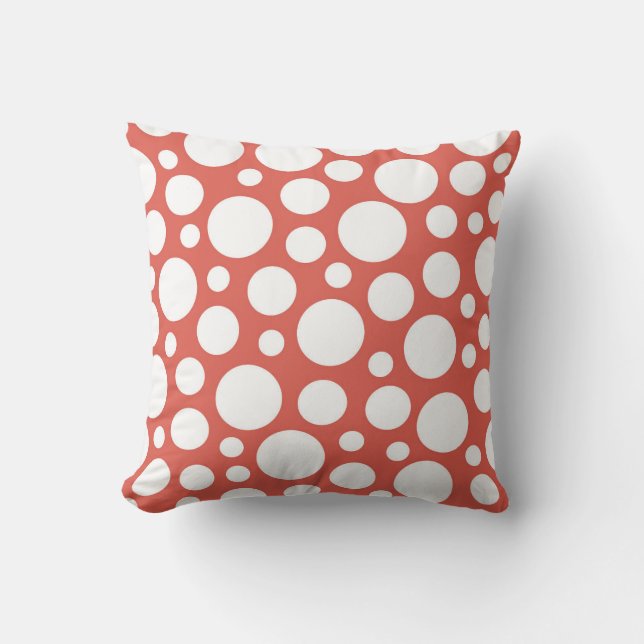 Coussin Motif de points Polka Gras (Recto)