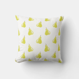 Coussin Motif de poire aquarelle