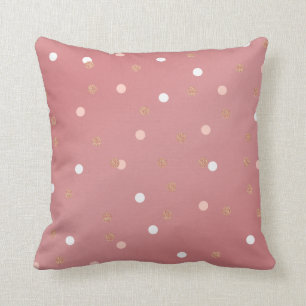 Coussin motif de pois rose élégant de rose de parties