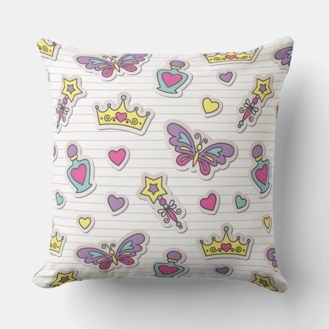 Coussin motif de princesse de ballet (Recto)