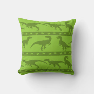 Coussin Motif de Raptor Vert
