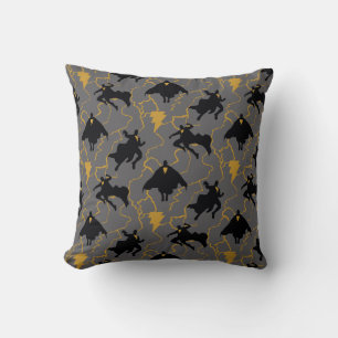 Coussin Motif de silhouette Black Adam Lightning