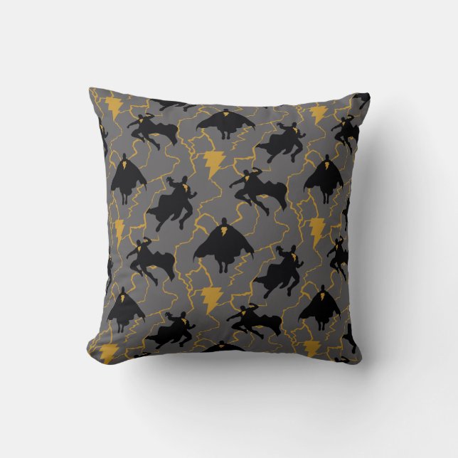 Coussin Motif de silhouette Black Adam Lightning (Recto)