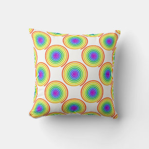 Coussin Motif de spirale arc-en-ciel