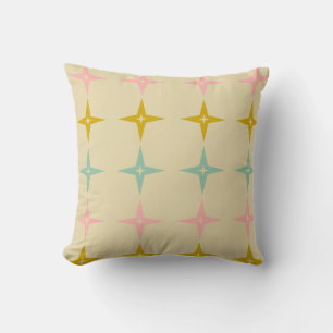 Coussin Motif de Starburst moderne du milieu du siècle en 