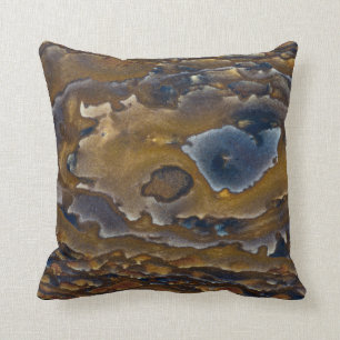Coussin Motif De Swirl Sur La Plaque De Jasper