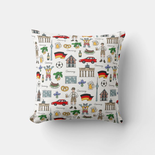 Coussin Motif de symboles de l'Allemagne | (Recto)