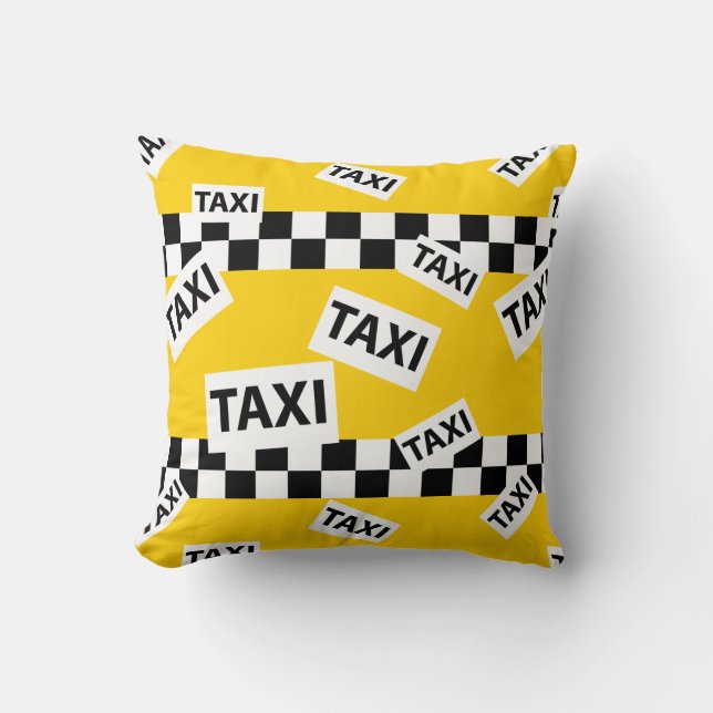 Coussin Motif de taxi Jaune de New York (Recto)