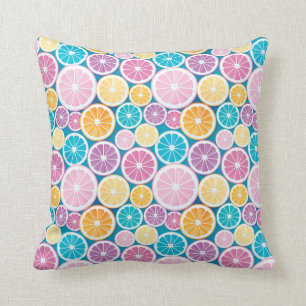 Coussin Motif de tranches d'agrume