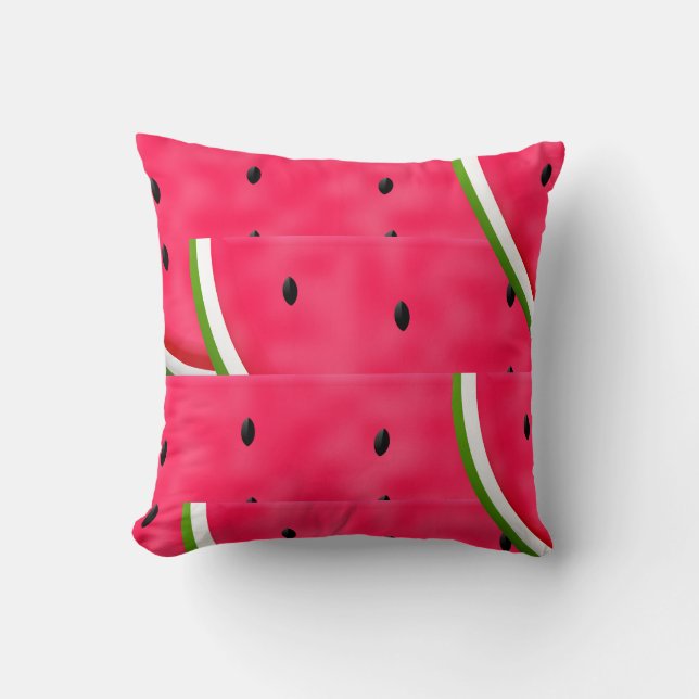 Coussin Motif de tranches de pastèque (Recto)
