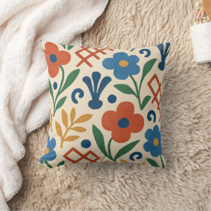 Coussin Motif de Trellis Floral