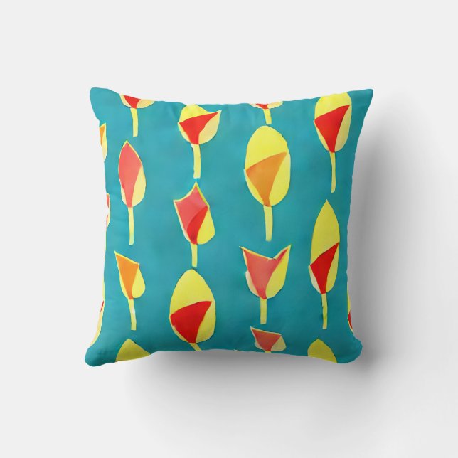 Coussin Motif de tulipes (Verso)