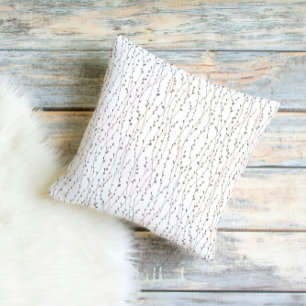 Coussin Motif de vigne neutre minimal