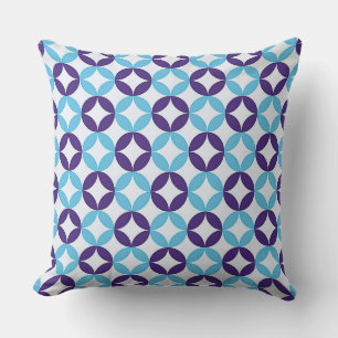 Coussin Motif délicat multicolore bleu