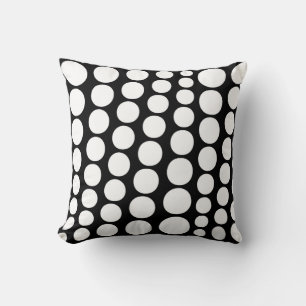 Coussin Motif des cercles noirs modernes