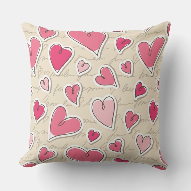 Coussin Motif des coeurs (Recto)