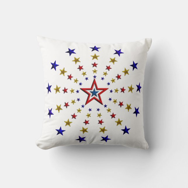 Coussin Motif des étoiles patriotiques (Recto)