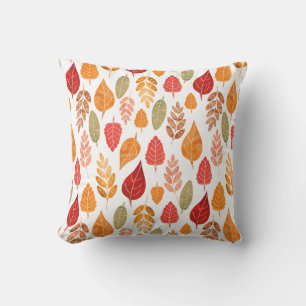 Coussin Motif des feuilles d'automne peintes