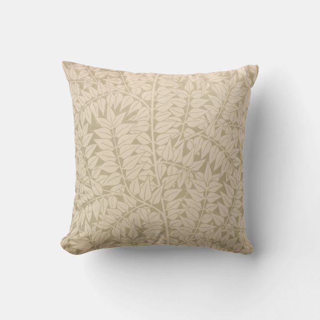 Coussin Motif des feuilles et des branches (par William Mo (Recto)