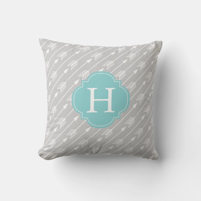 Coussin Motif des flèches monogrammes de la monnaie (Recto)