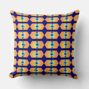 Coussin Motif Diamant bleu brillant