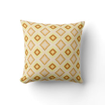Motif diamant crème jaune marron