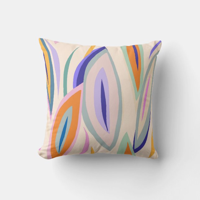 Coussin Motif d'illustration artistique d'été Abstrait. Cr (Recto)