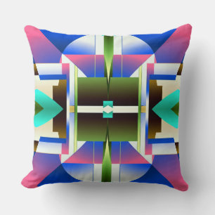 Coussin Motif d'impression multicolore dynamique sur tout