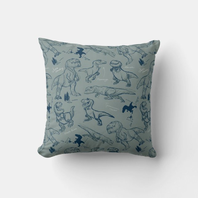 Coussin Motif Dinosaur Sketch (Recto)