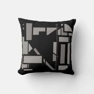 Coussin Motif d'inspiration artistique du sud-ouest noir g