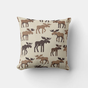 Coussin Motif d'orignal stylisé - Minimaliste d'inspiratio