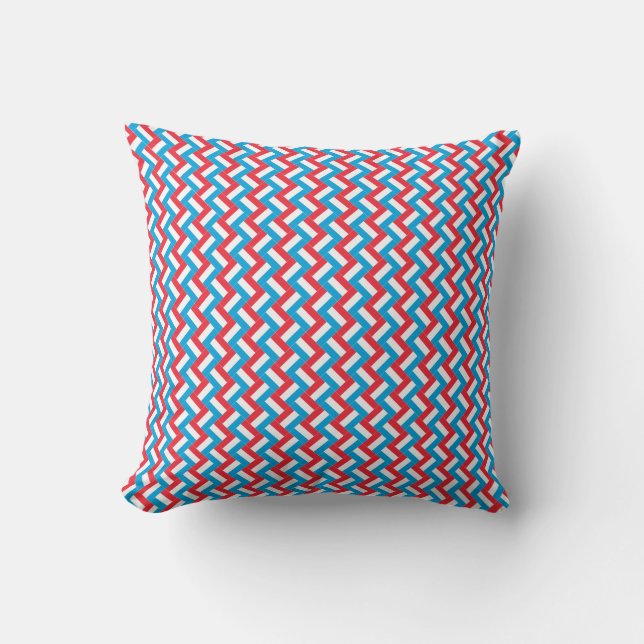 Coussin Motif Drapeau Luxembourg Patchwork (Recto)