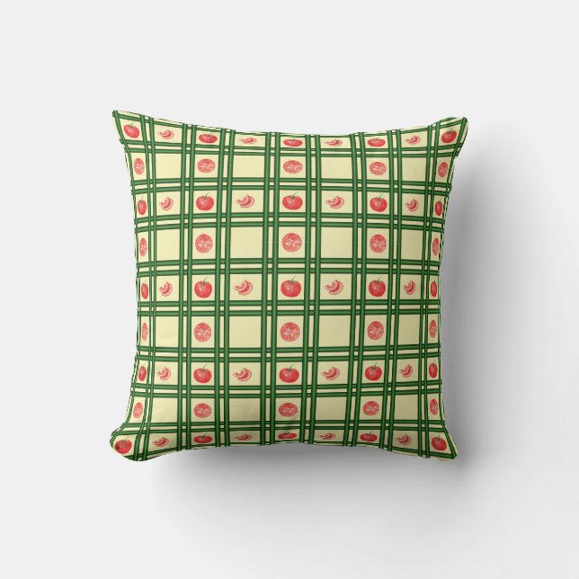Coussin Motif du jardinier de tomates fraîches (Recto)