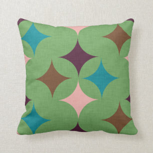 Coussin Motif du milieu du siècle de Star Diamond