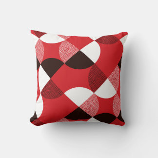 Coussin Motif dynamique en diagonale texturée rouge