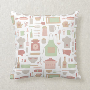 Coussin Motif élégant à la mode de batteries de cuisine
