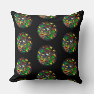 Coussin Motif élégant Black Opal en noir