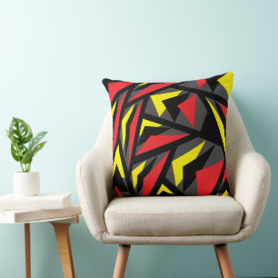 Coussin Motif élégant de rayures triangulaires colorées