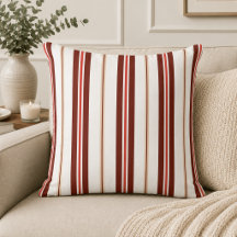 Motif élégant Terracotta+Beige+Rayures blanches