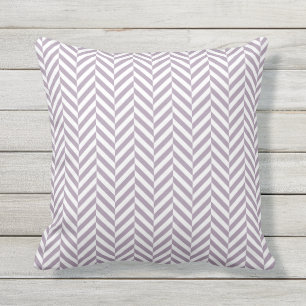 Coussin Motif en arête de poisson pourpre extérieur du