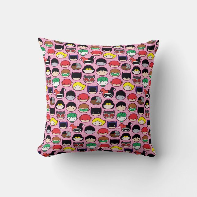 Coussin Motif en chef de la Ligue de justice de Chibi (Recto)