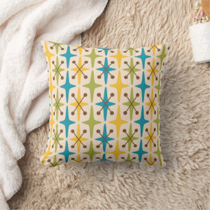 Coussin Motif en étoile éclatée de style Mid Century Moder