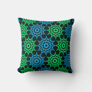 Coussin Motif en étoile hexagonale Art Nouveau 
